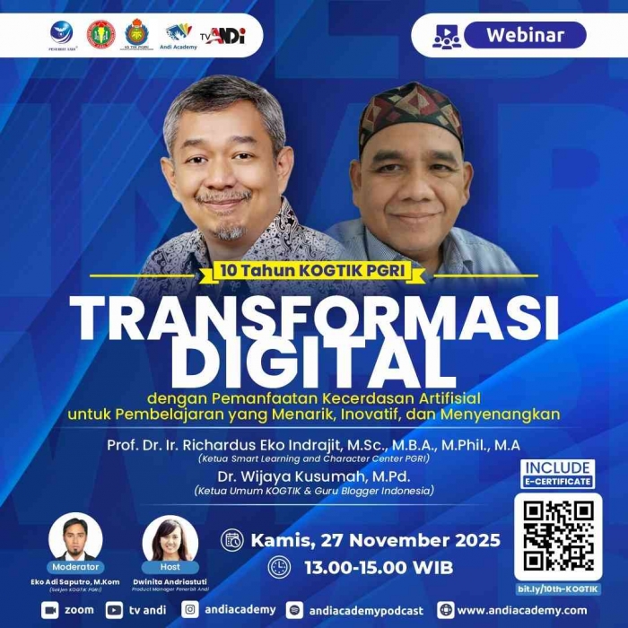 Webinar Nasional dan HUT KOGTIK ke-10 yang Ramai